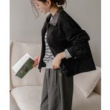 フェイクレザー襟付き スエードライク ブルゾンジャケット | VIVID LADY | 詳細画像15