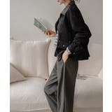 フェイクレザー襟付き スエードライク ブルゾンジャケット | VIVID LADY | 詳細画像18