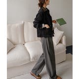 フェイクレザー襟付き スエードライク ブルゾンジャケット | VIVID LADY | 詳細画像19