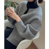 ノーカラー ウールタッチ ニットアウター | VIVID LADY | 詳細画像6 