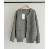 ノーカラー ウールタッチ ニットアウター | VIVID LADY | 詳細画像32 