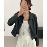 クロップド丈 フェイクレザージャケット | VIVID LADY | 詳細画像5