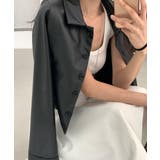 クロップド丈 フェイクレザージャケット | VIVID LADY | 詳細画像2