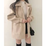 パフスリーブ ミドル丈 シンプルコートジャケット | VIVID LADY | 詳細画像3