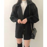 パフスリーブ ミドル丈 シンプルコートジャケット | VIVID LADY | 詳細画像10