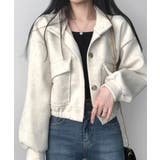 パフスリーブ ショート丈 スタンドネックブルゾン | VIVID LADY | 詳細画像1