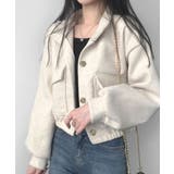 パフスリーブ ショート丈 スタンドネックブルゾン | VIVID LADY | 詳細画像2