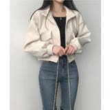 パフスリーブ ショート丈 スタンドネックブルゾン | VIVID LADY | 詳細画像4