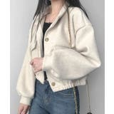 パフスリーブ ショート丈 スタンドネックブルゾン | VIVID LADY | 詳細画像7