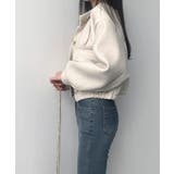 パフスリーブ ショート丈 スタンドネックブルゾン | VIVID LADY | 詳細画像10