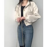 パフスリーブ ショート丈 スタンドネックブルゾン | VIVID LADY | 詳細画像11