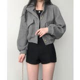 パフスリーブ ショート丈 スタンドネックブルゾン | VIVID LADY | 詳細画像12