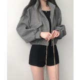 パフスリーブ ショート丈 スタンドネックブルゾン | VIVID LADY | 詳細画像16