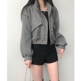 パフスリーブ ショート丈 スタンドネックブルゾン | VIVID LADY | 詳細画像17