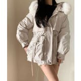 ファー付 ドロスト ダウンジャケット | VIVID LADY | 詳細画像1