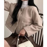 ゴールドボタン クロップドボアジャケット | VIVID LADY | 詳細画像10