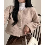 ゴールドボタン クロップドボアジャケット | VIVID LADY | 詳細画像11