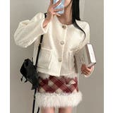 ゴールドボタン クロップドボアジャケット | VIVID LADY | 詳細画像3