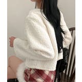 ゴールドボタン クロップドボアジャケット | VIVID LADY | 詳細画像4