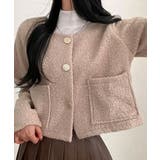 ゴールドボタン クロップドボアジャケット | VIVID LADY | 詳細画像9