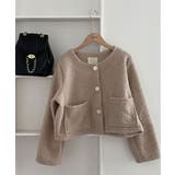 ゴールドボタン クロップドボアジャケット | VIVID LADY | 詳細画像26