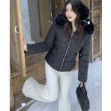 取り外し可能ファー付 フーデッドダウンジャケット | VIVID LADY | 詳細画像3 