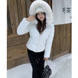 取り外し可能ファー付 フーデッドダウンジャケット | VIVID LADY | 詳細画像4 