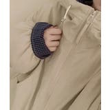 チェック切替ファー裏地 フーディーブルゾン | VIVID LADY | 詳細画像3