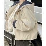 チェック切替ファー裏地 フーディーブルゾン | VIVID LADY | 詳細画像5