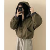 チェック切替ファー裏地 フーディーブルゾン | VIVID LADY | 詳細画像8