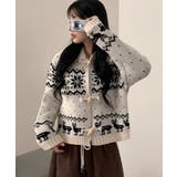 ノルディック柄トグルボタンニットカーディガン | VIVID LADY | 詳細画像3 