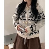 ノルディック柄トグルボタンニットカーディガン | VIVID LADY | 詳細画像1 