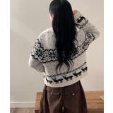 ノルディック柄トグルボタンニットカーディガン | VIVID LADY | 詳細画像5 