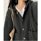 ケーブル編みフード付きニットカーディガン | VIVID LADY | 詳細画像21 