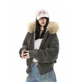 【裏ファー】ファーフード付き ブルゾンジャケット | VIVID LADY | 詳細画像11 