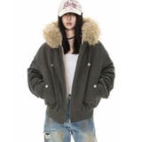 【裏ファー】ファーフード付き ブルゾンジャケット | VIVID LADY | 詳細画像12 