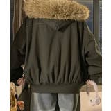 【裏ファー】ファーフード付き ブルゾンジャケット | VIVID LADY | 詳細画像21 