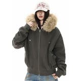 【裏ファー】ファーフード付き ブルゾンジャケット | VIVID LADY | 詳細画像9 