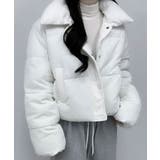 ホワイト | コーデュロイ 中綿ショートダウンジャケット | VIVID LADY