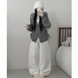 ファー付きフード ダブルジップニットカーディガン | VIVID LADY | 詳細画像15 