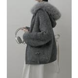 ファー付きフード ダブルジップニットカーディガン | VIVID LADY | 詳細画像16 