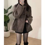 もこもこ スタンドネック ボアジャケットコート | VIVID LADY | 詳細画像4 