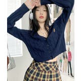 ケーブル編みカーディガン Vネック カーディガン | VIVID LADY | 詳細画像15