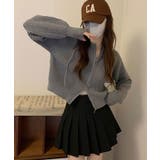 フード付きジップアップニット レディース ニット | VIVID LADY | 詳細画像10