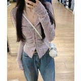 リブカーディガン シャーリングデザイン リブトップス | VIVID LADY | 詳細画像2