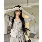 リブカーディガン シャーリングデザイン リブトップス | VIVID LADY | 詳細画像12