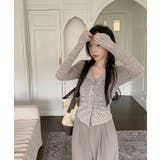 リブカーディガン シャーリングデザイン リブトップス | VIVID LADY | 詳細画像17