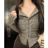 リブカーディガン シャーリングデザイン リブトップス | VIVID LADY | 詳細画像21