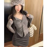 リブカーディガン シャーリングデザイン リブトップス | VIVID LADY | 詳細画像22