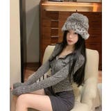 リブカーディガン シャーリングデザイン リブトップス | VIVID LADY | 詳細画像28